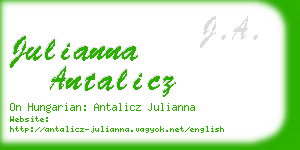 julianna antalicz business card